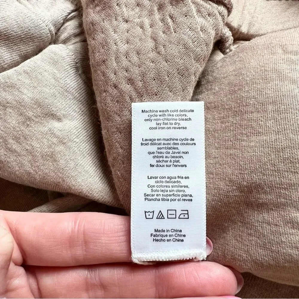 LUNYA Restore Double Faced Lounge Sweat Pants Light Pink Tan Pockets Soft NEW - Picture 13 of 16